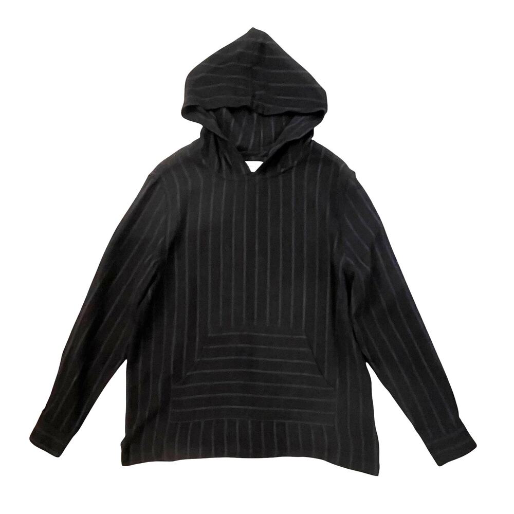 Men's Onia 100% Cotton Hoodie with Front Pocket - Black + Blue - Size M